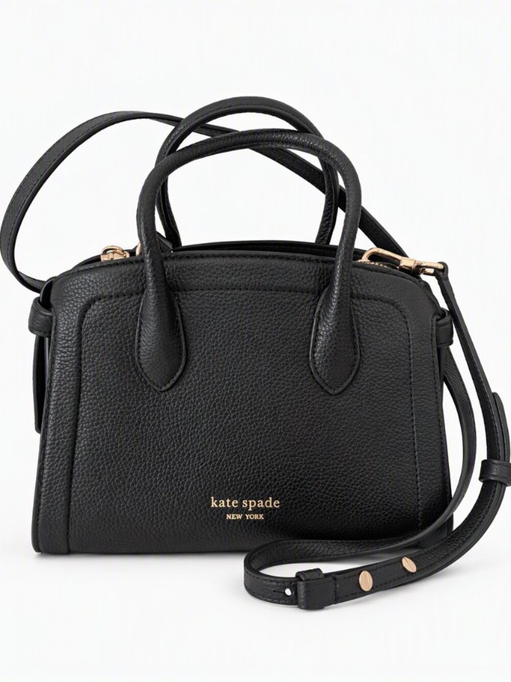 Kate Spade Knott Pebbled Leather Small Zip Top Satchel Bag